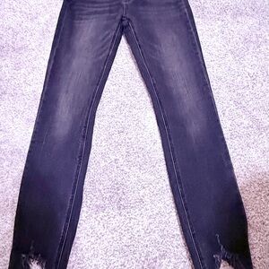 Zara Black Distressed Skinny Jeans